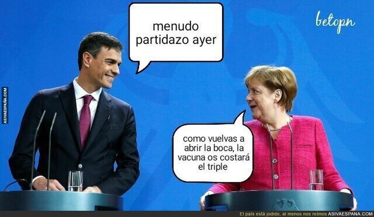 No está la Merkel pa bromas