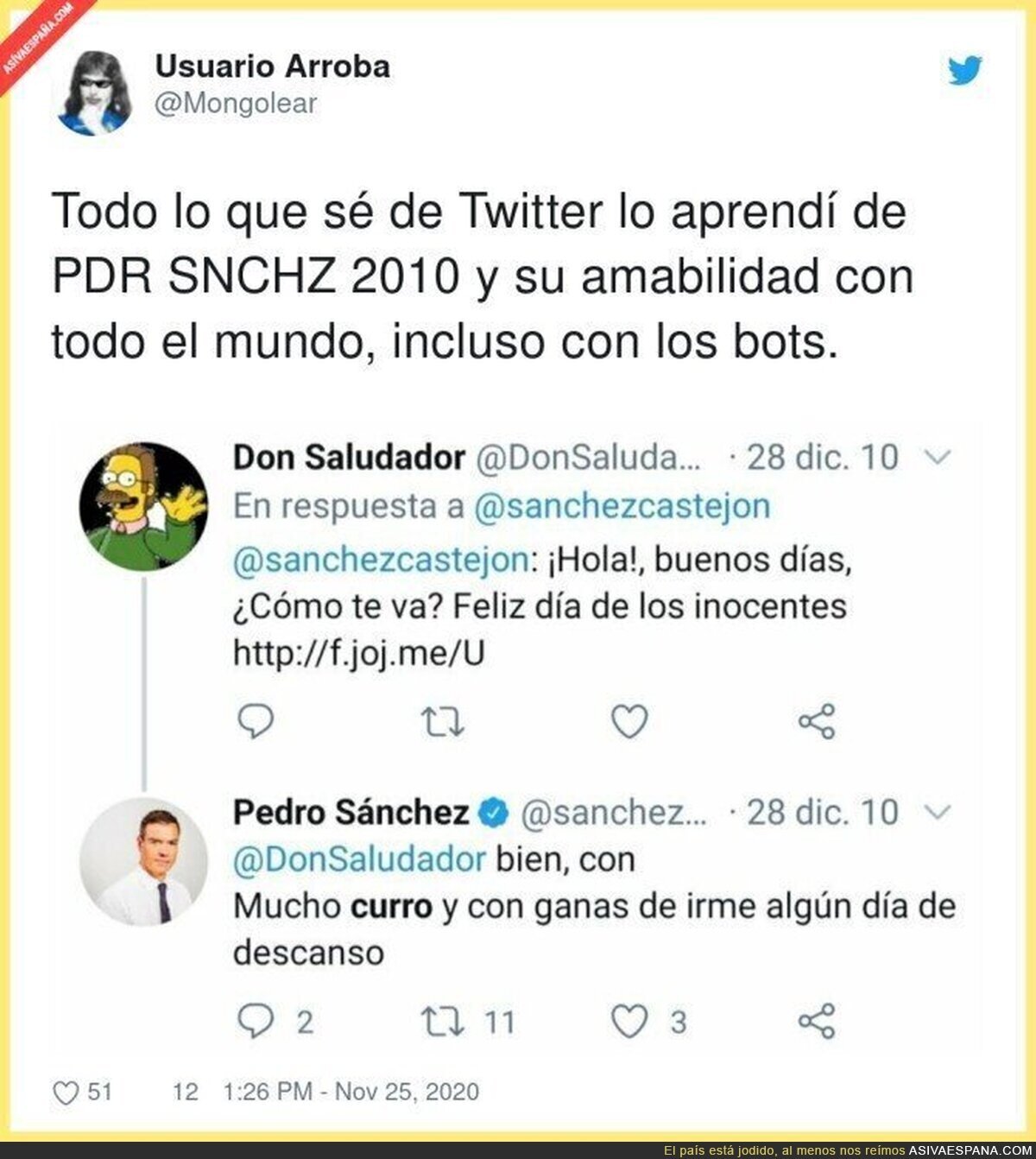 Muy grande el Pedro Sánchez de 2010