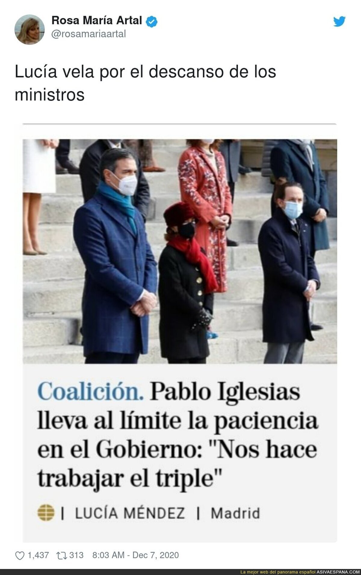 Pablo Iglesias hace trabajar a los ministros, menudo político más malvado