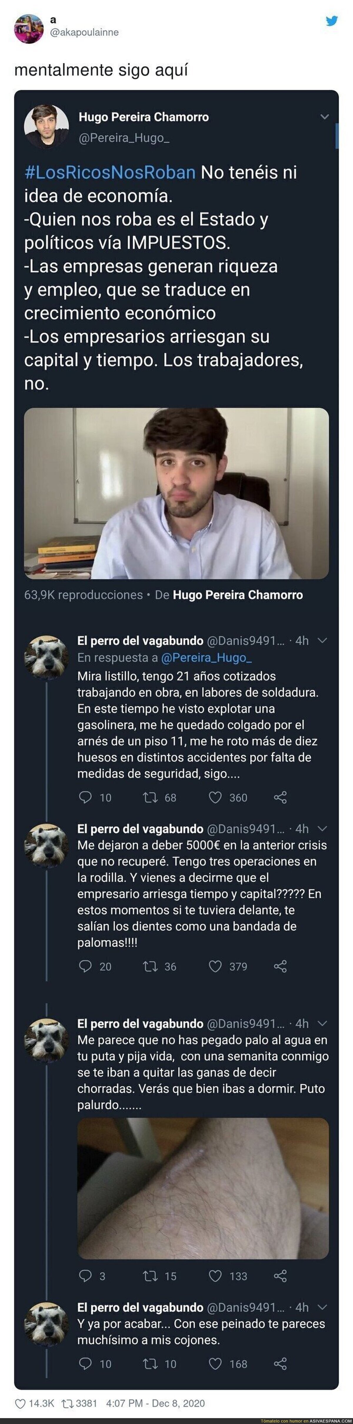 El repaso monumental que le pegan a Hugo Pereira tras hablar de economía