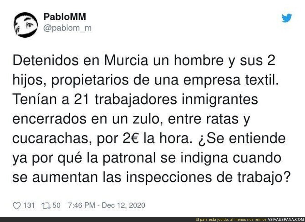 Por motivos así no gustan las inspecciones de trabajo