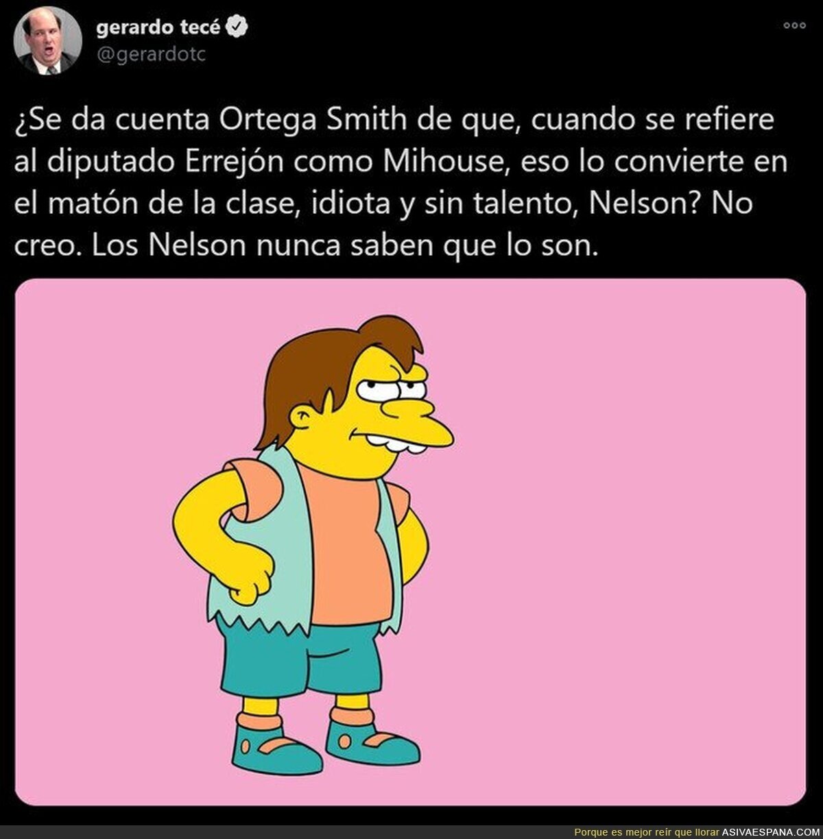 Ortega Smith da todo el perfil para ser Nelson