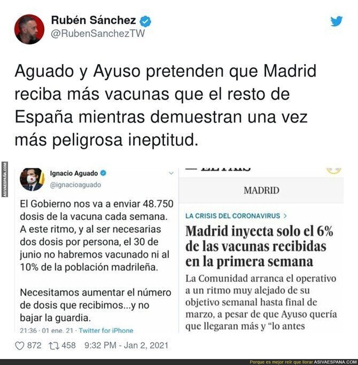 Se creen que Madrid es mejor que el resto