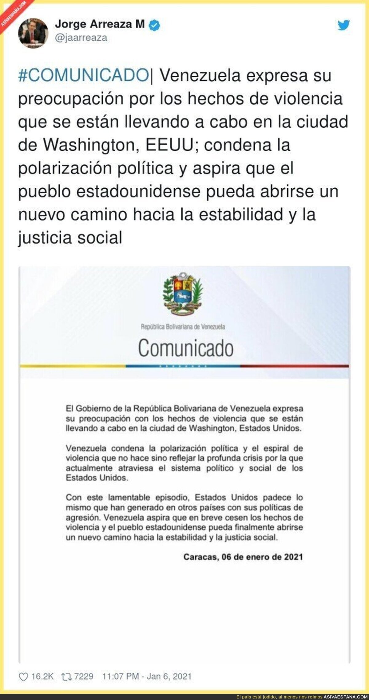 Venezuela le da una lección a Estados Unidos en forma de troleo