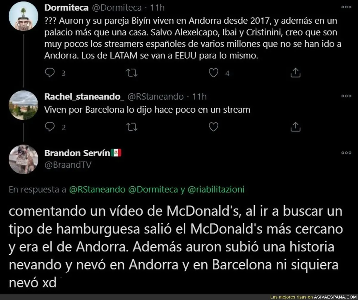 El youtuber 'Auronplay' también está viviendo en Andorra desde hace meses para no pagar impuestos en España y ha tratado ocultarlo pero ha sido cazado por este detalle