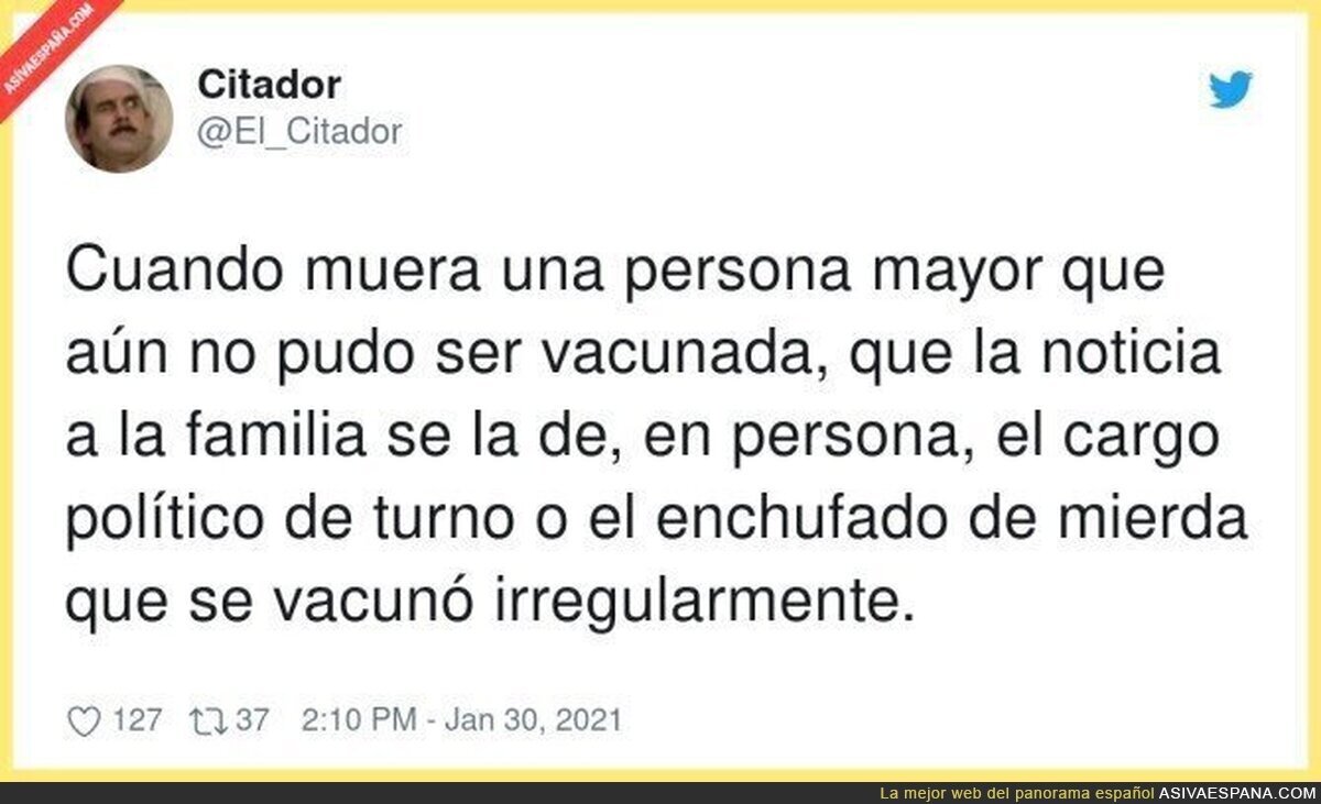 Ojalá y se le caiga la cara de vergüenza