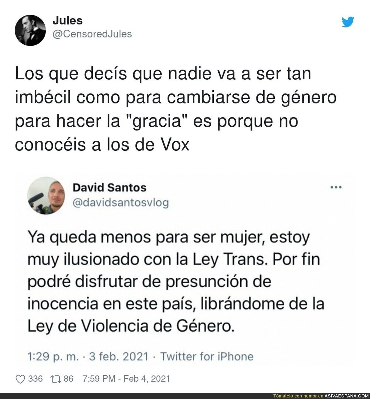 Nivelito tremendo de David Santos