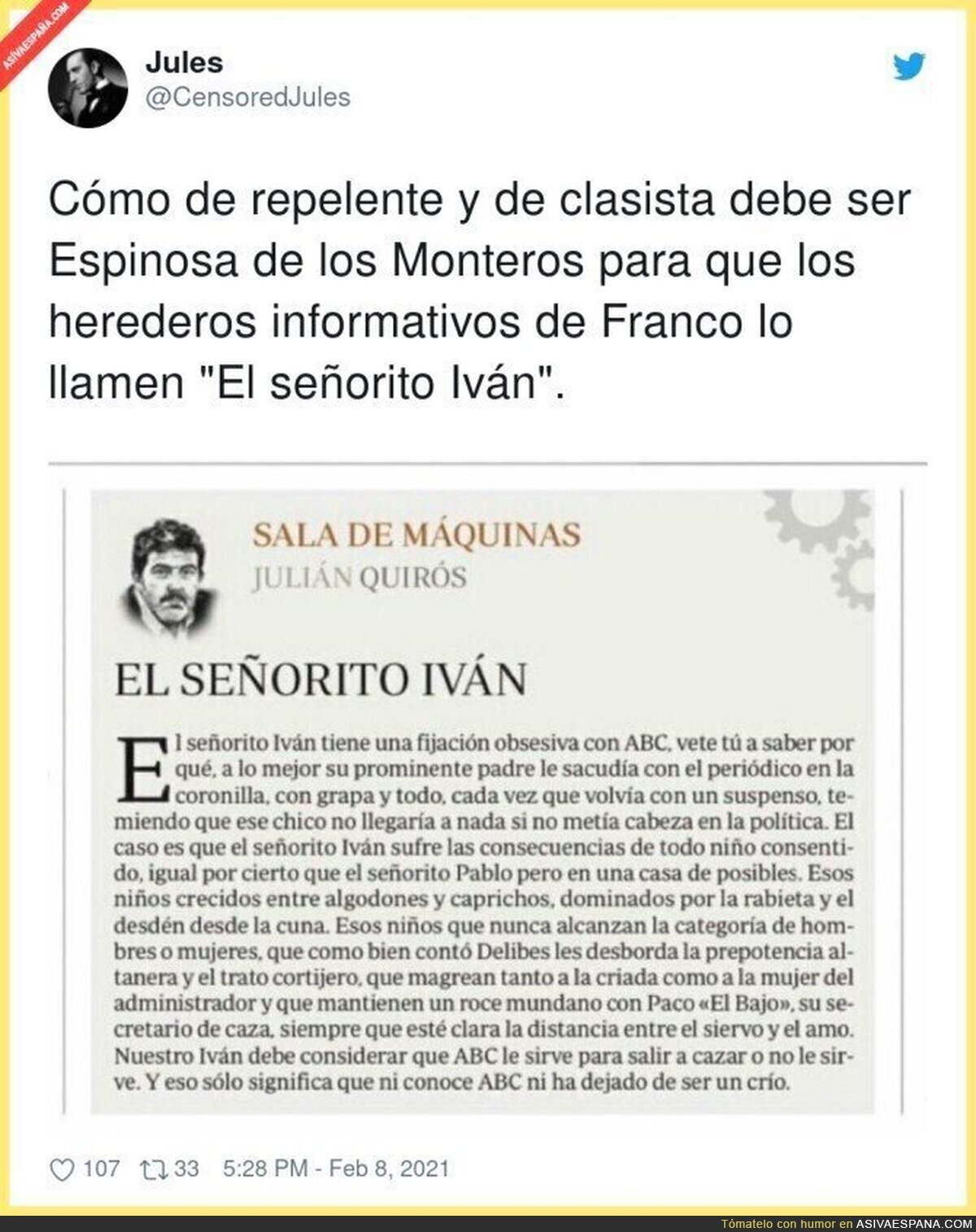 Qué bien describe el ABC a los señoritos
