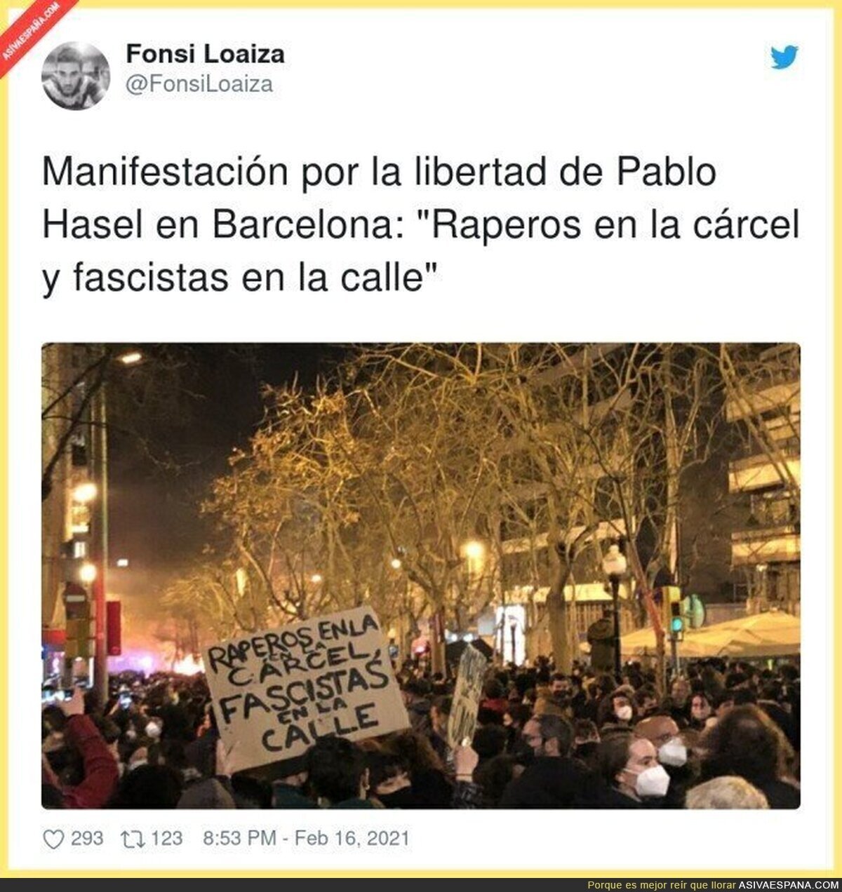 Cuanta verdad en una sola pancarta