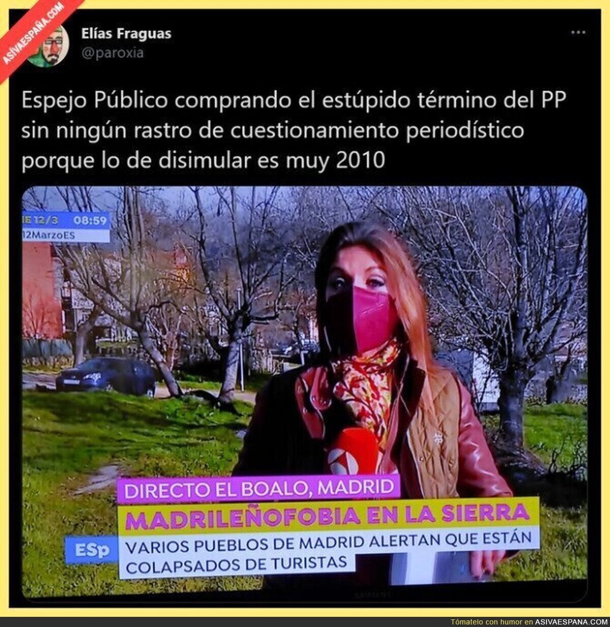 Madrileñofobia entre los madrileños jajaja