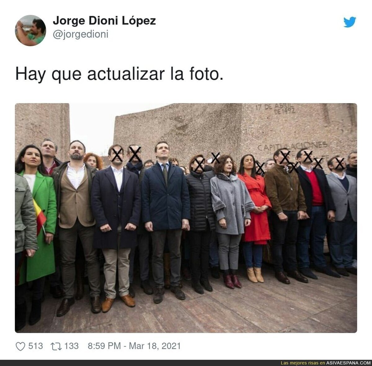 Esa foto pasó mucha factura