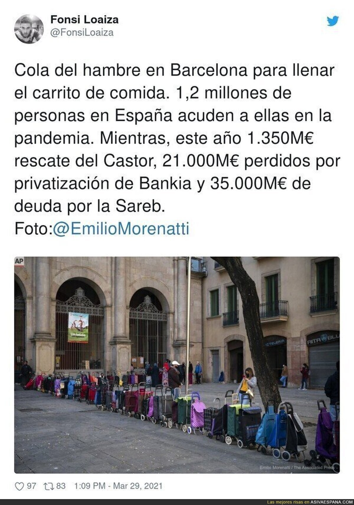 No hay que irse a Venezuela para ver colas del hambre