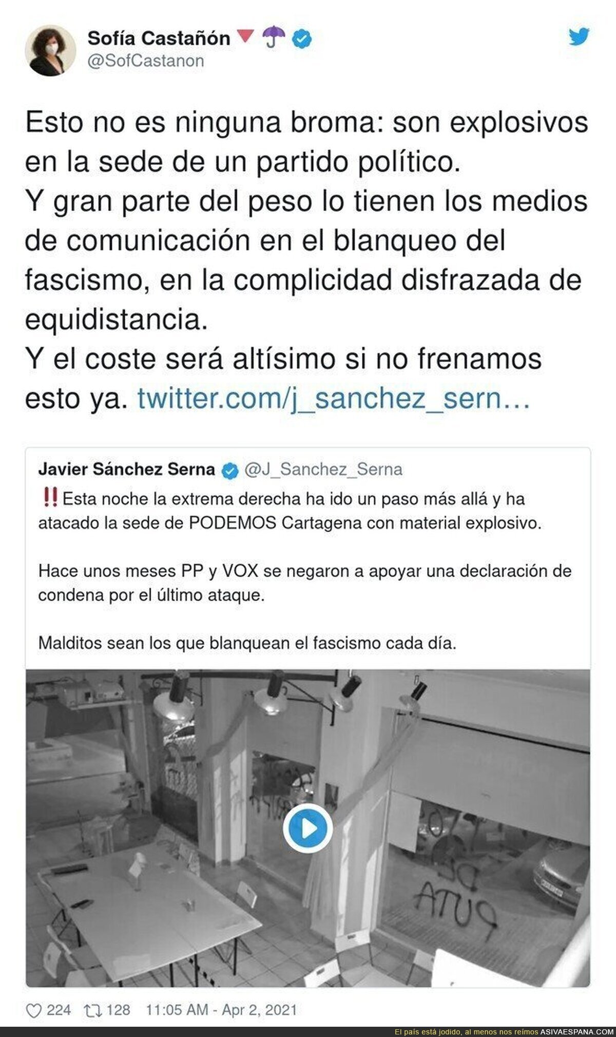 Hay que reaccionar ya o será demasiado tarde
