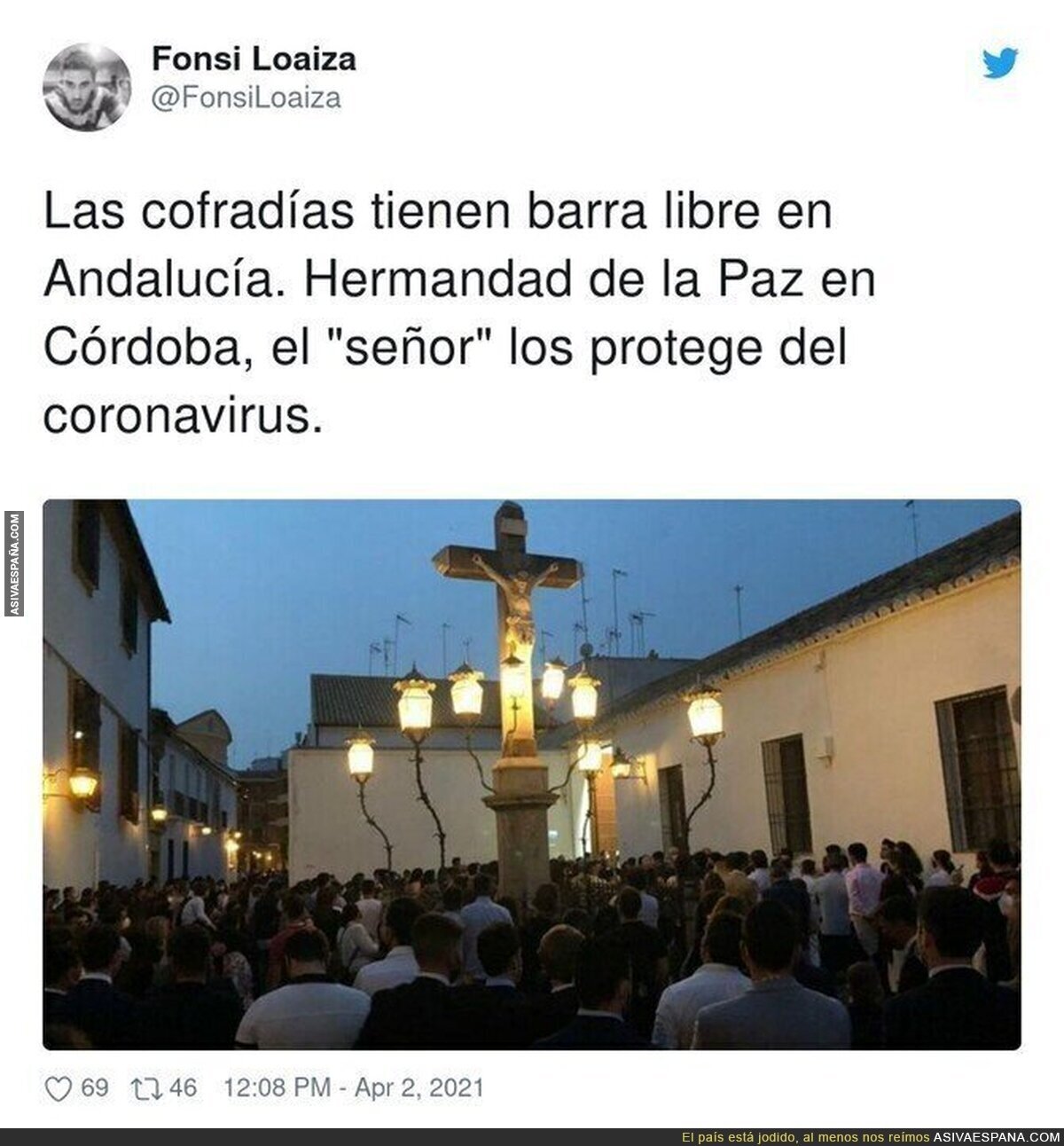 Alabado sea el señor salvando del coronavirus