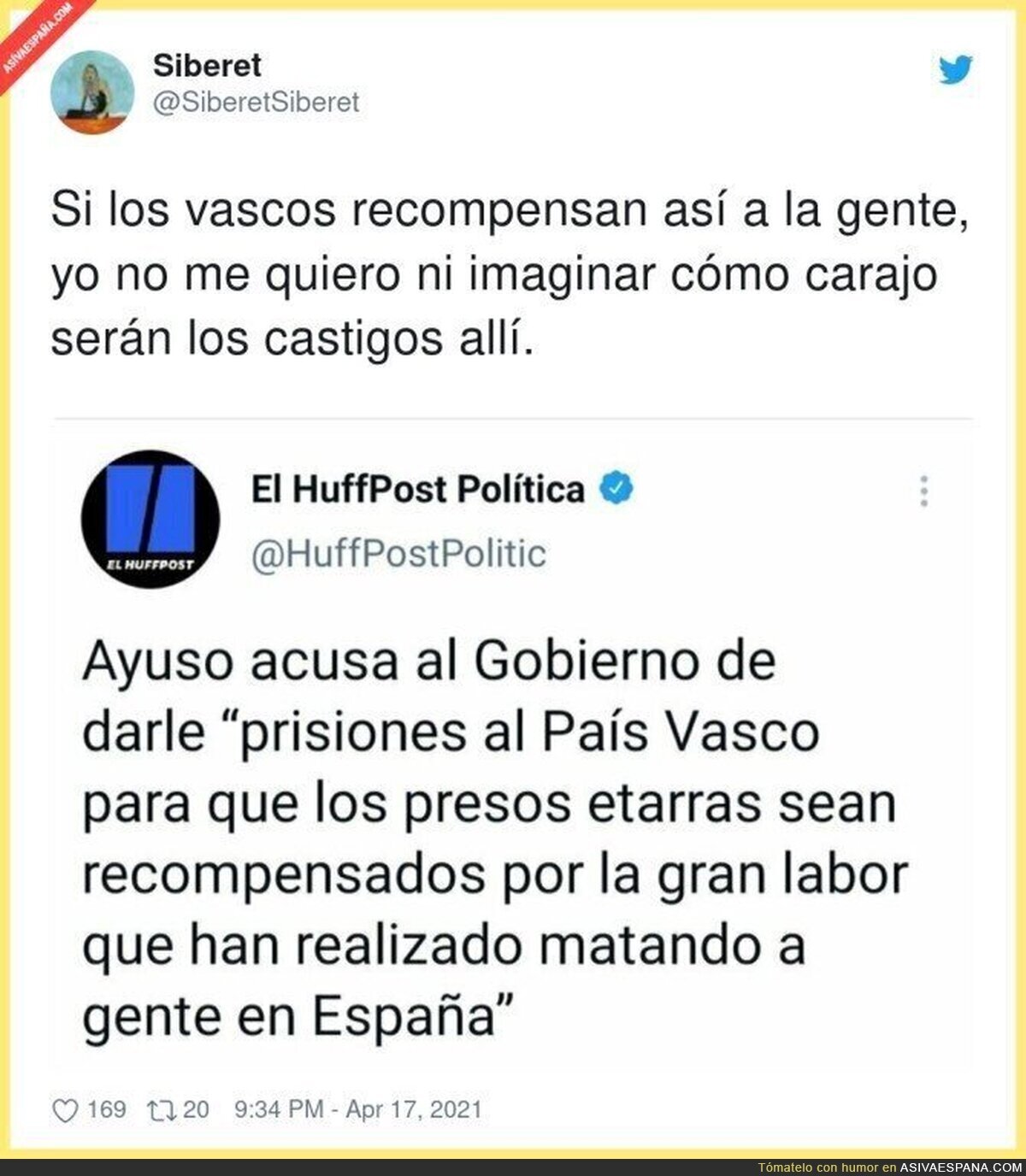 La recompensa a los vascos
