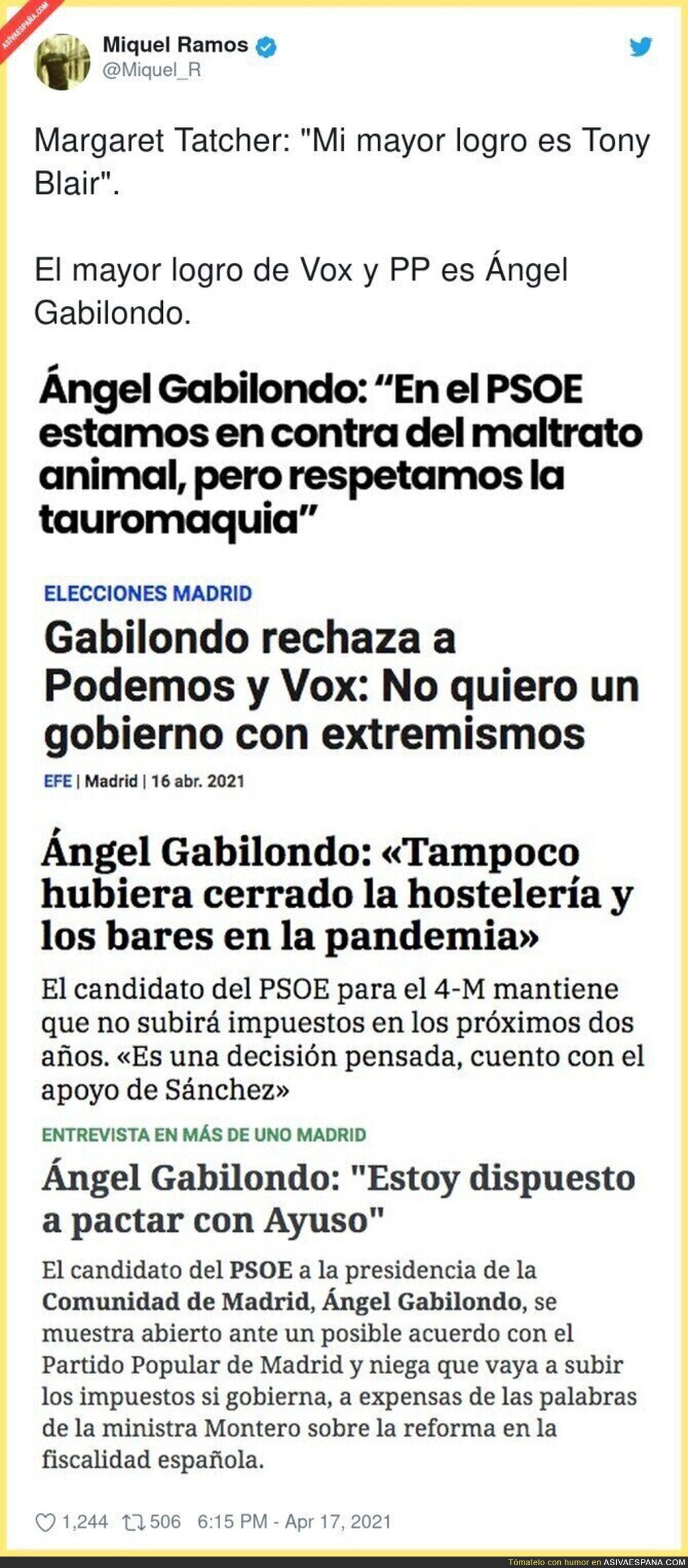 Menudo candidato más lamentable es Ángel Gabilondo para el PSOE