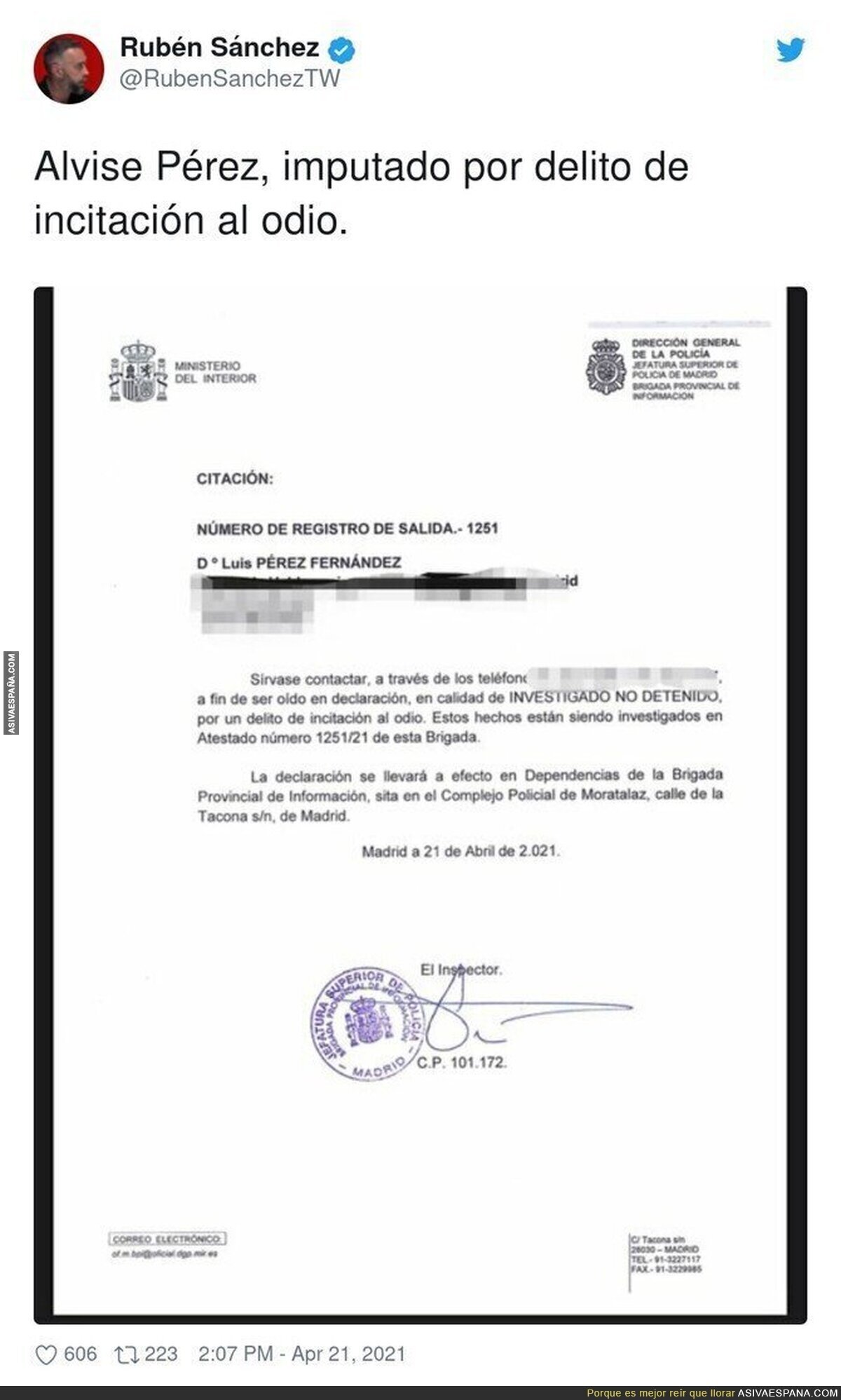 Una gran victoria contra Alvise