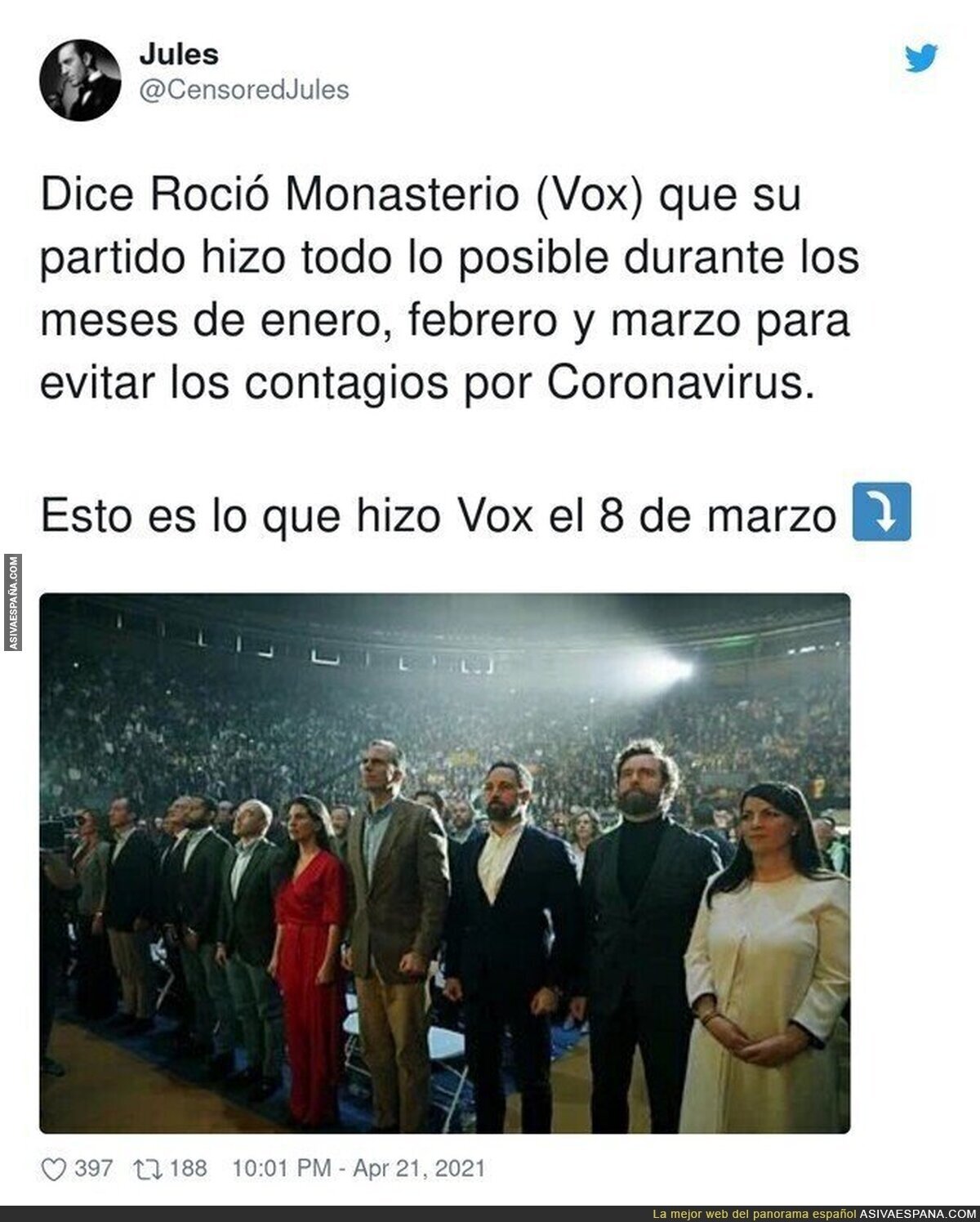 Y Ortega Smith tosiéndole a los borregos como si no hubiera un mañana