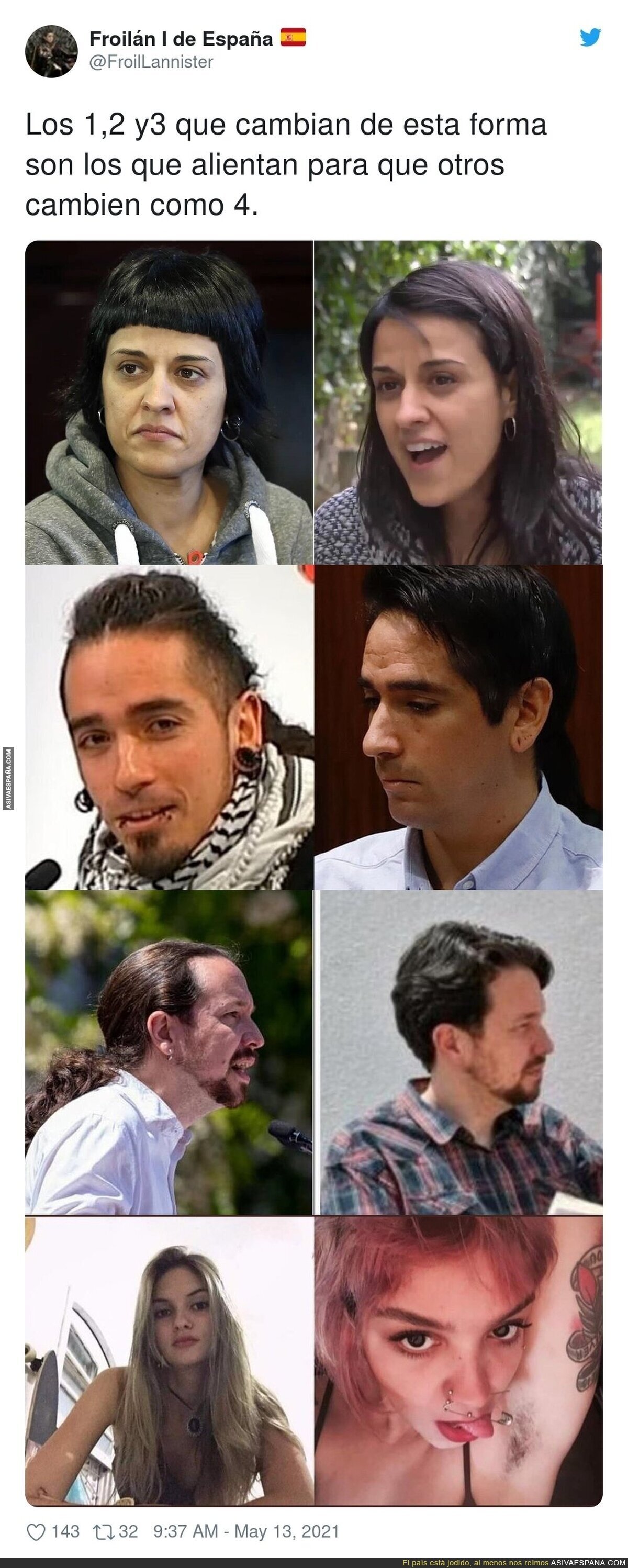 El cambio físico de los radicales
