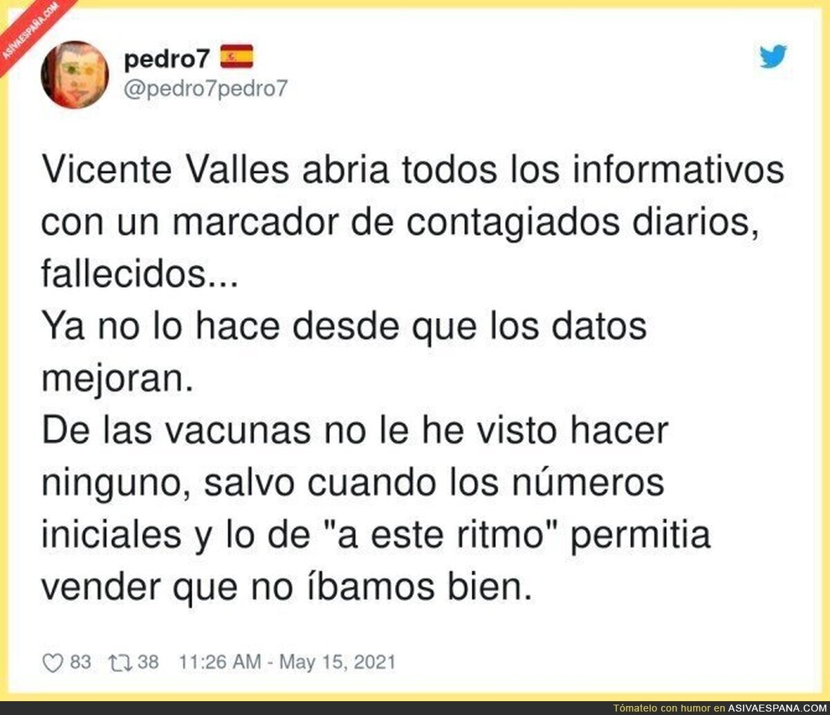 Como se nota la línea editorial de Antena 3...