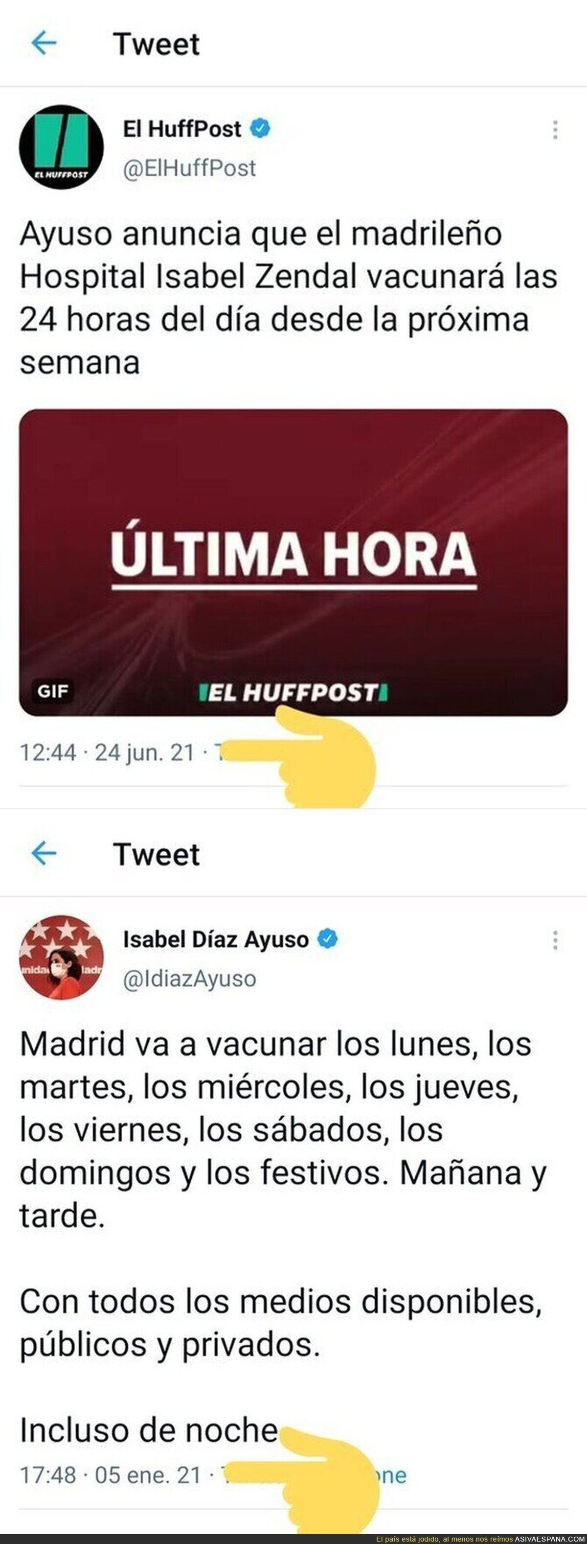 Isabel Díaz Ayuso anuncia como novedad algo que anunció que ya pasaría hace 6 mese