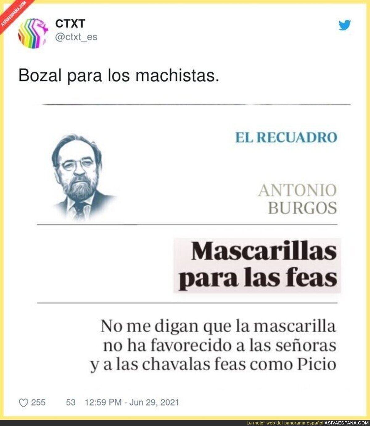 Siempre habla el que menos debe