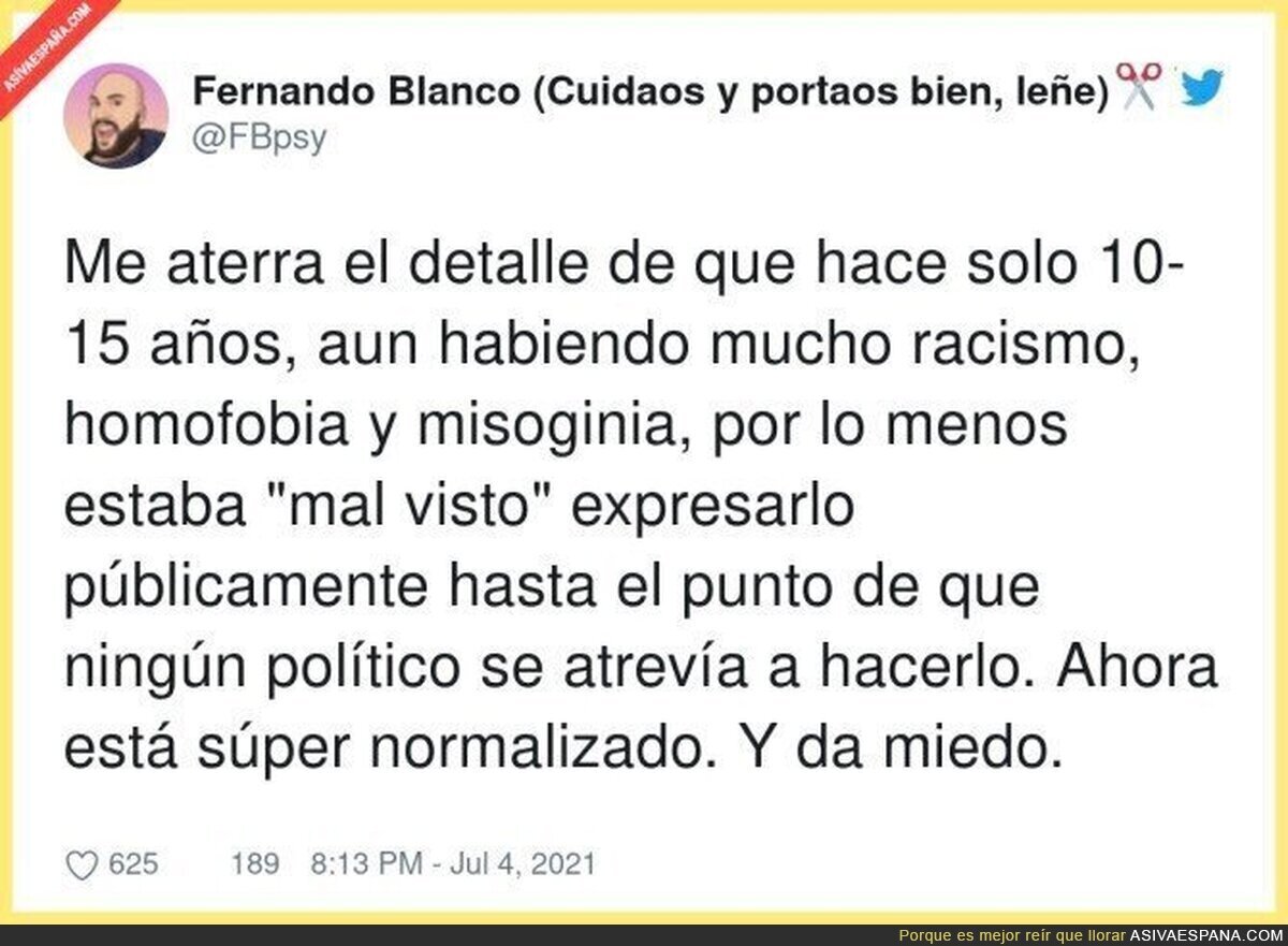 Una situación que da miedo 