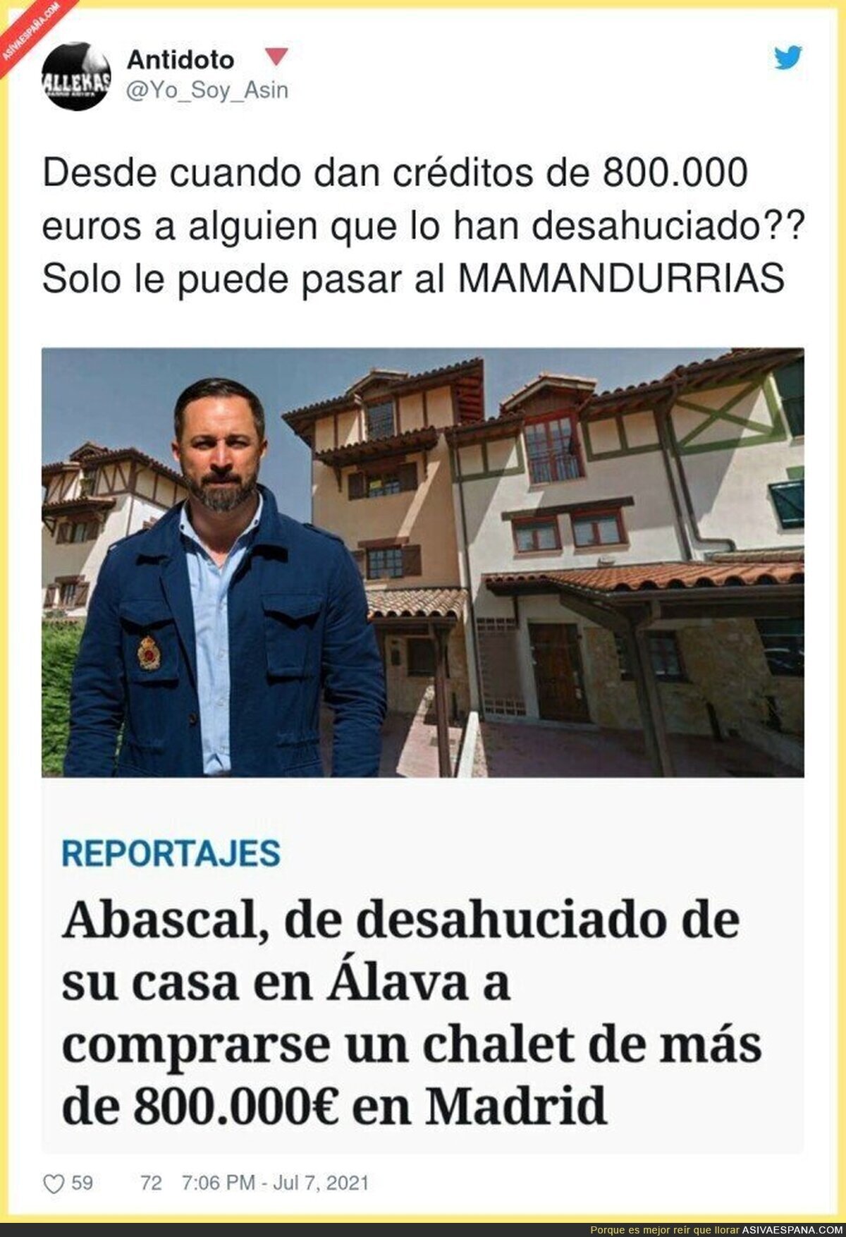 La suerte que tiene Santiago Abascal