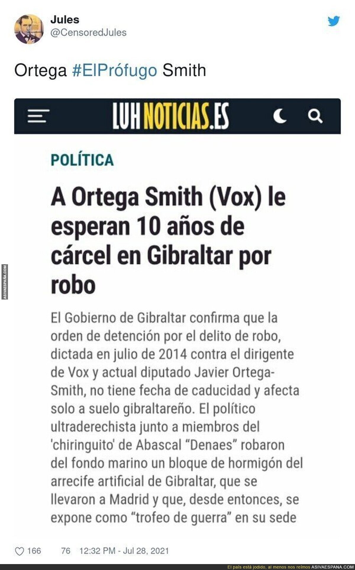 ¿A qué esperan para detenerlo?