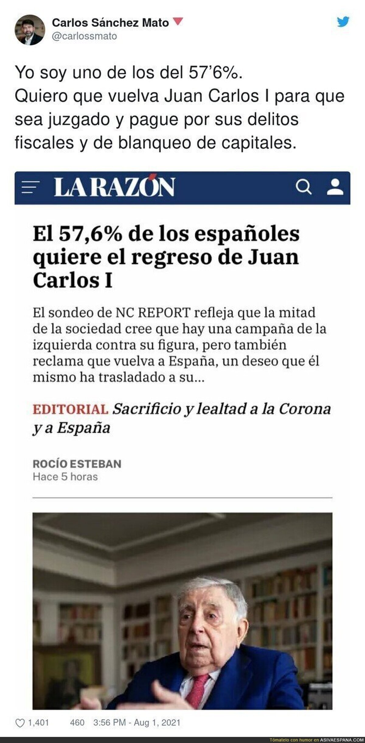 ¿A qué esperamos para traerlo de vuelta si todos sabemos su localización?
