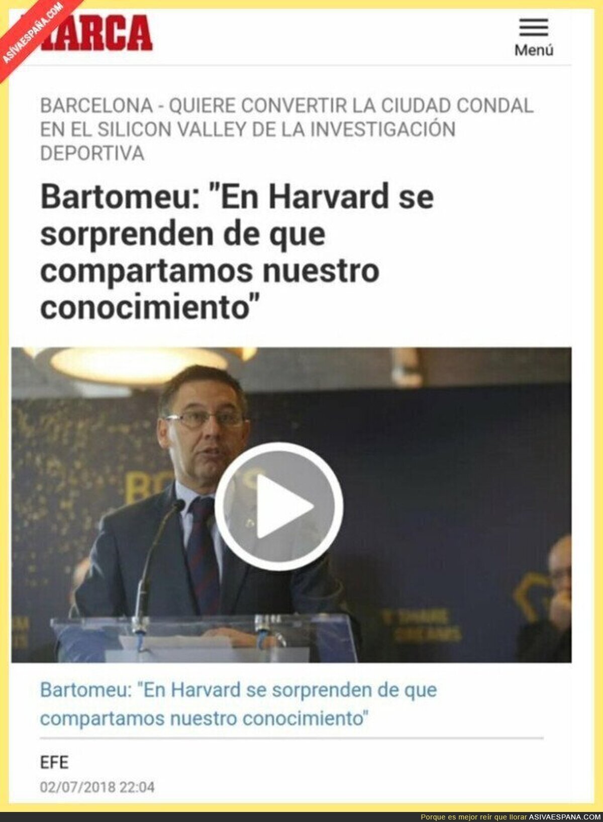 En Harvard deben estar alucinando con los 480 millones de pérdidas por culpa de Bartomeu