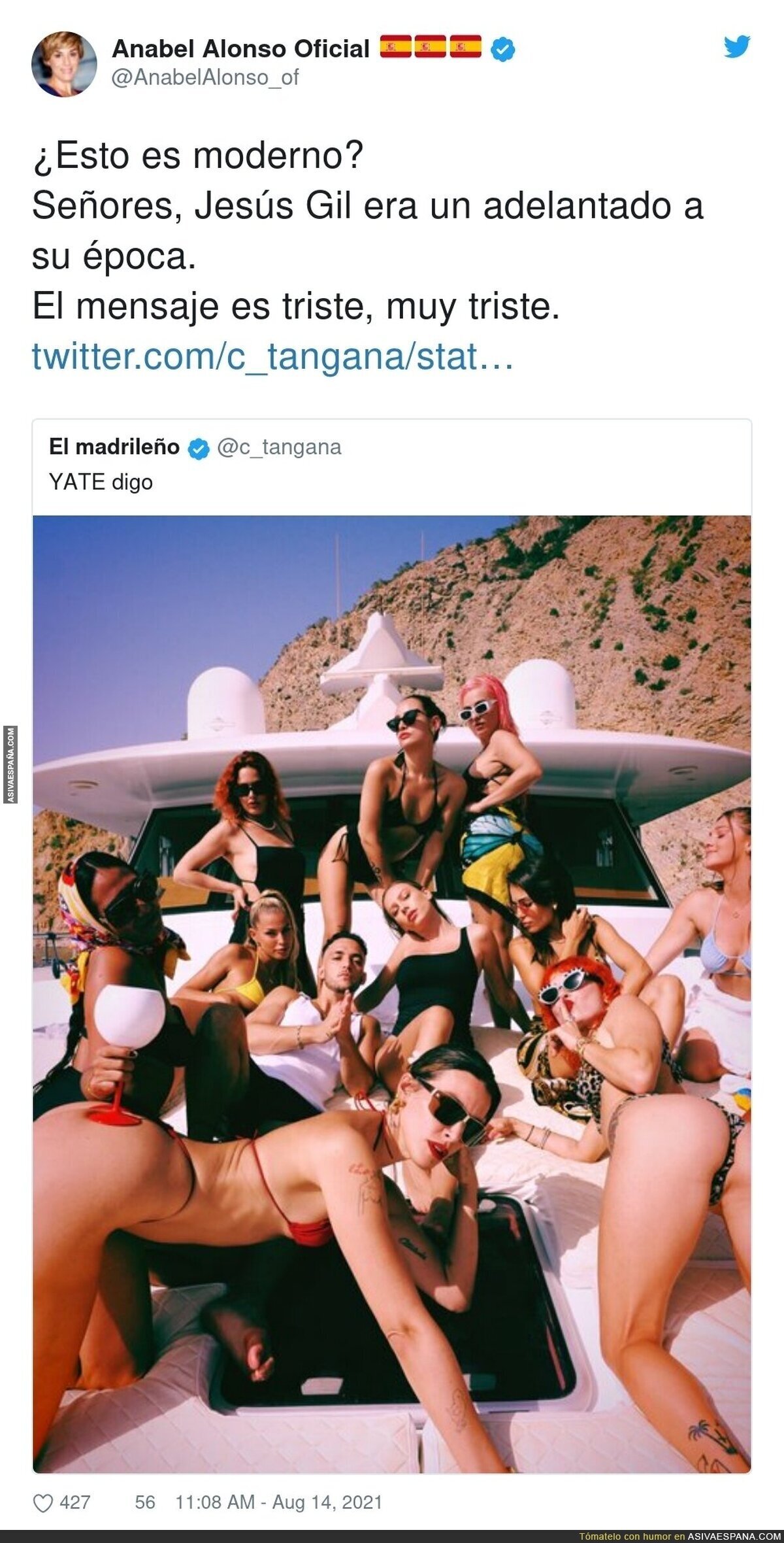 Y Ester Expósito entre todas, la que va de feminista en internet