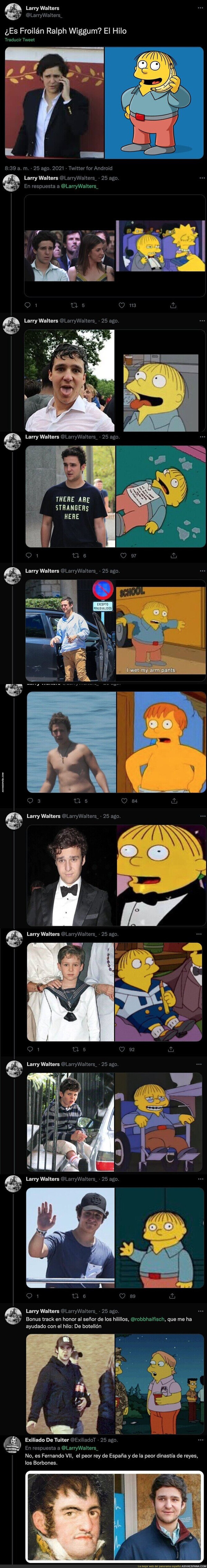 Todo hace pensar que Froilán y Ralph Wiggum son la misma persona