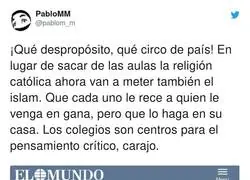 Vamos hacia atr&aacute;s con tanta religi&oacute;n en los colegios