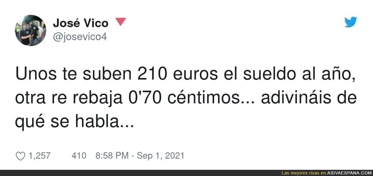 Que no nos está rebajando nada! Parad ya de difundir eso porque es falso. Los impuestos de los ciudadanos no son esos, por @josevico4