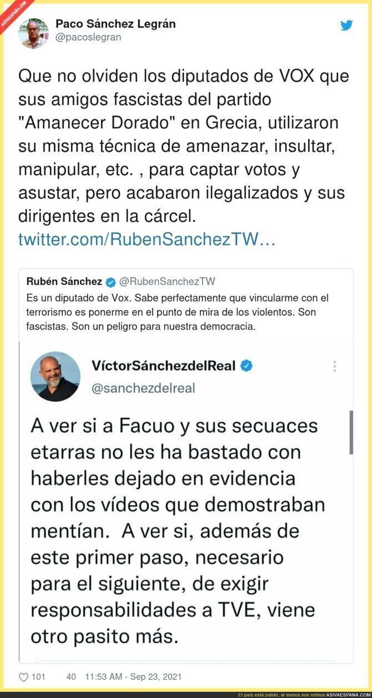VOX está al borde de la ilegalización