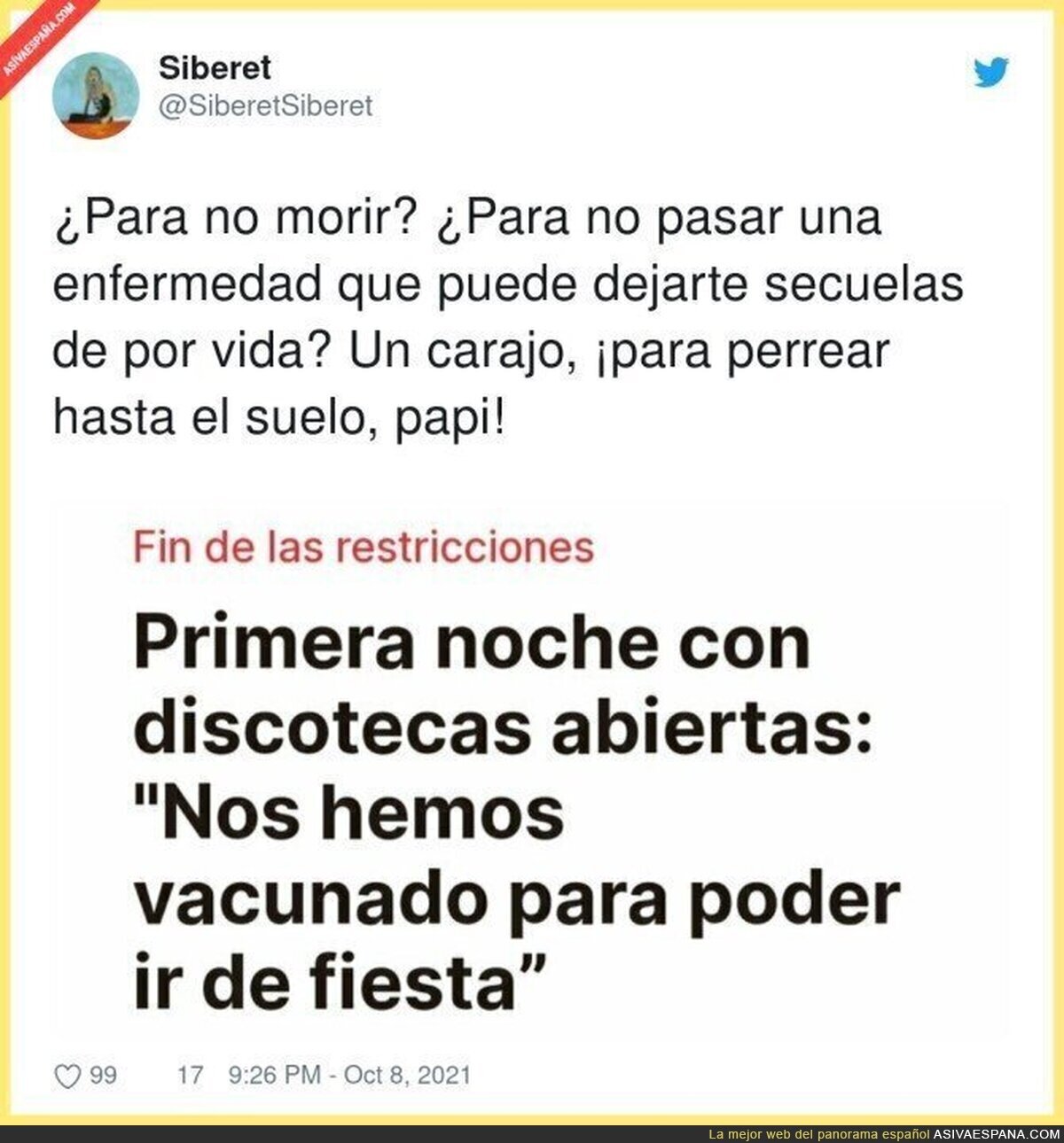 Las prioridades claras y el vodka con red bull