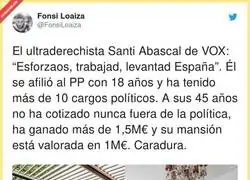 Santiago Abascal tiene mucha jeta
