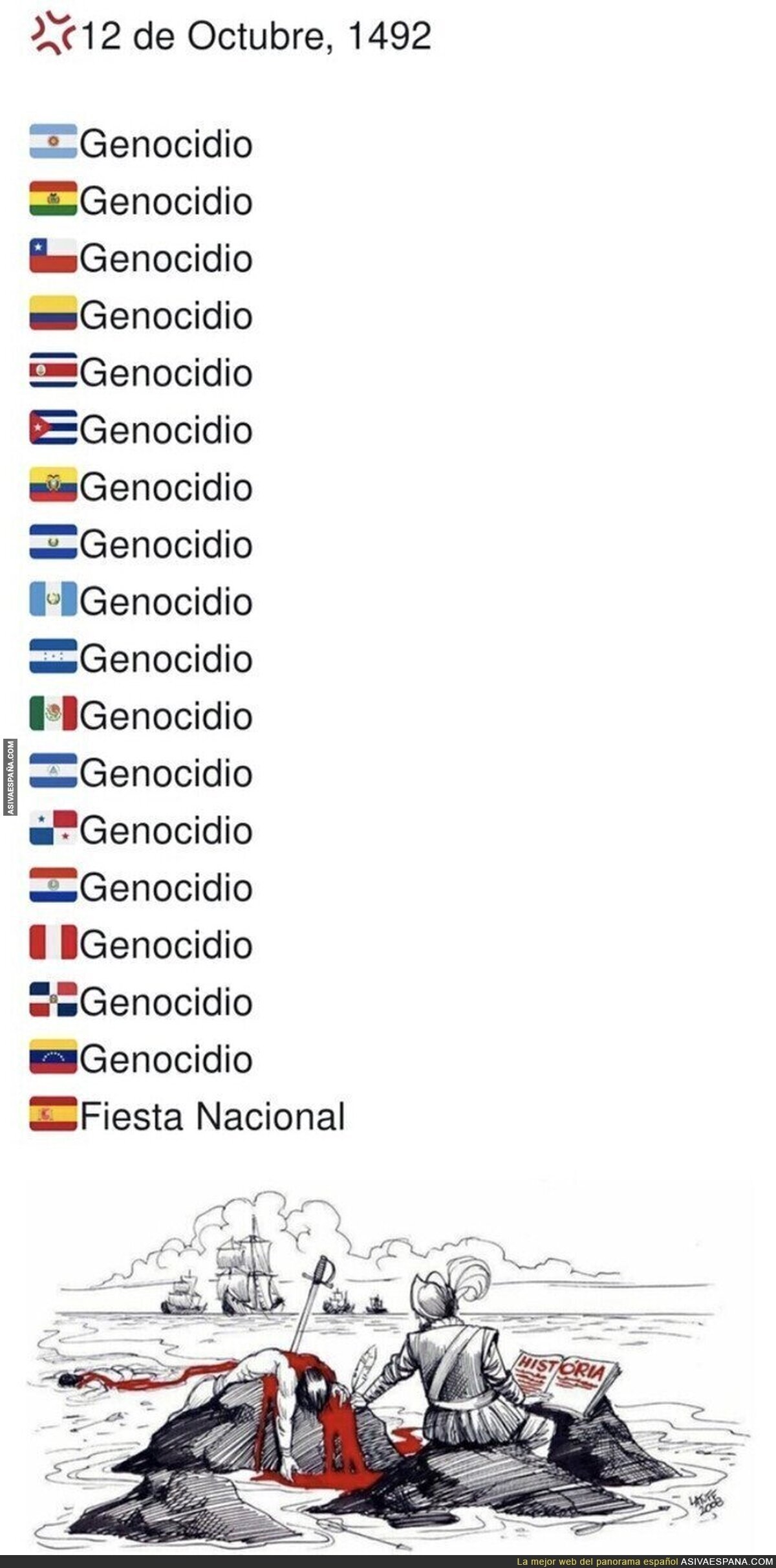 La barbarie que se celebra el 12 de octubre 