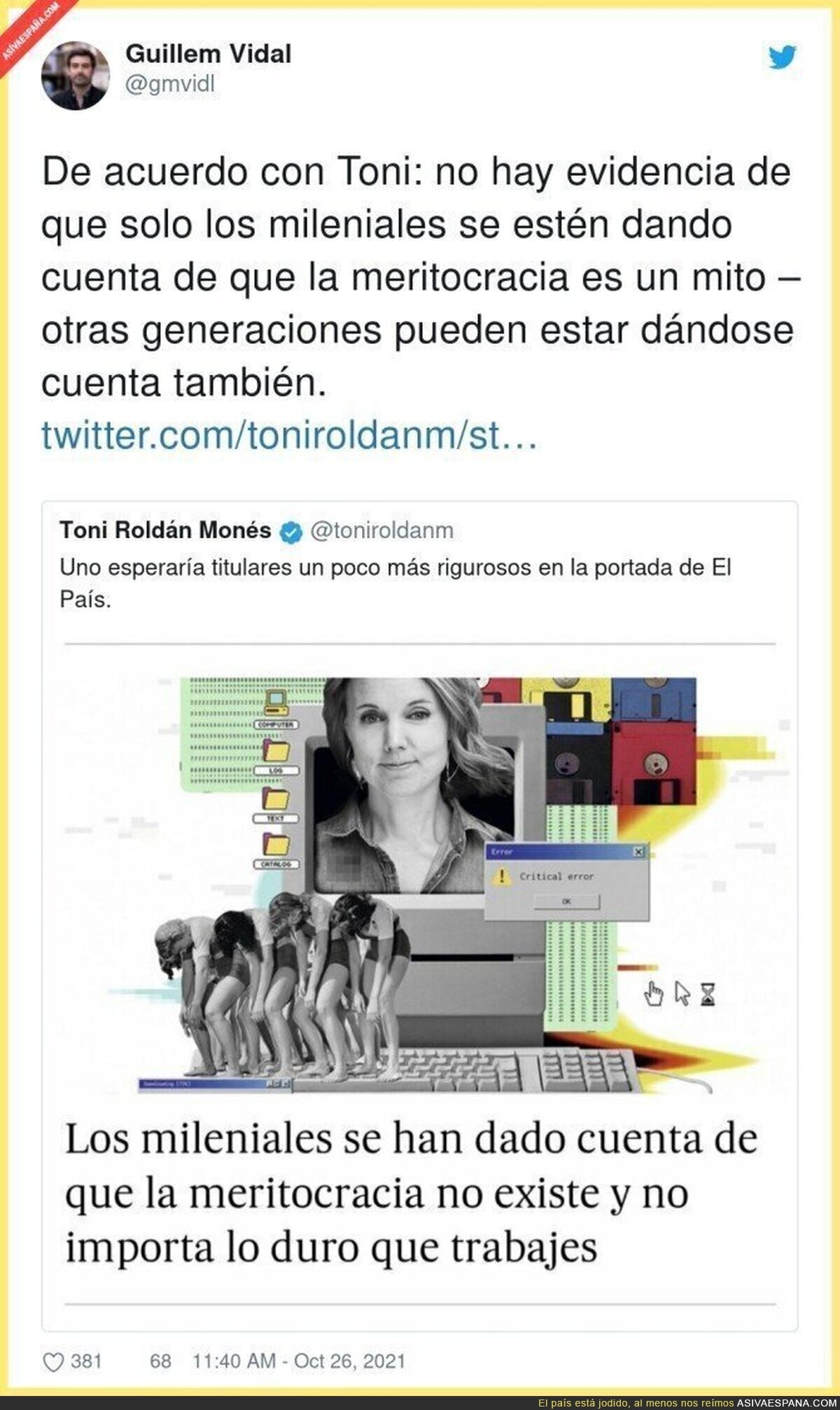 La meritocracia son los padres