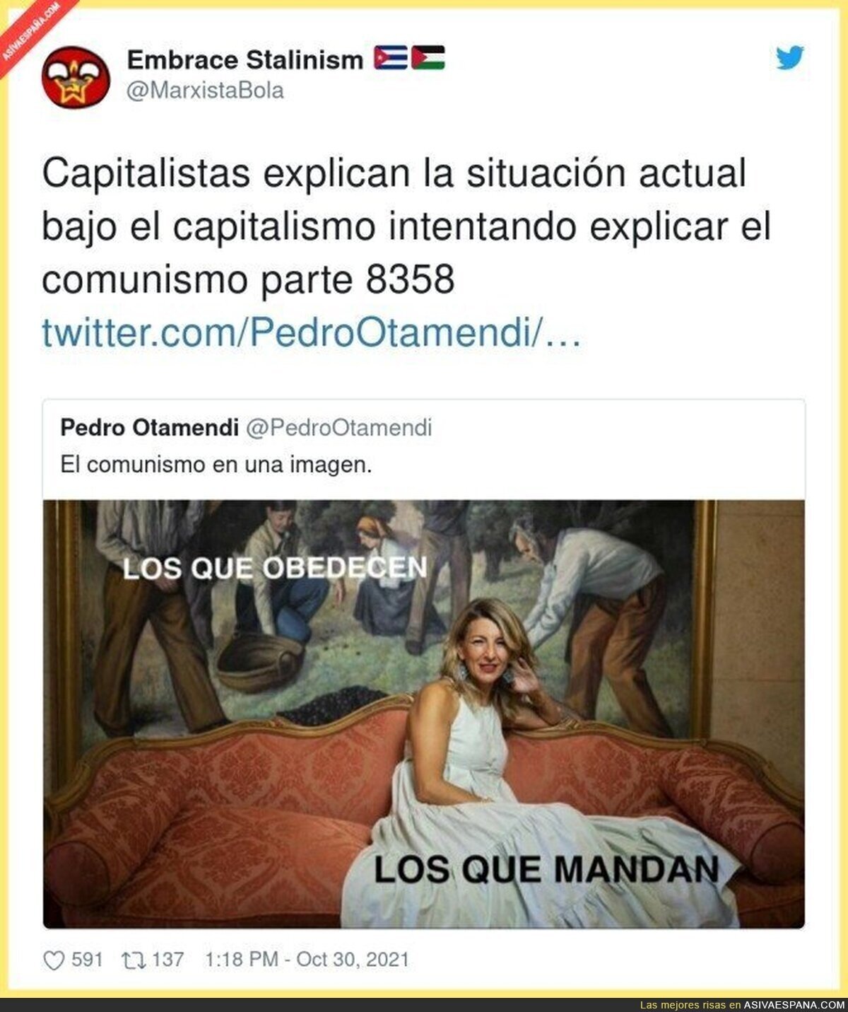 Te tienes que reír de esta gente