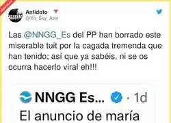 El anuncio de Maria inexistente que el PP pretend&iacute;a querer prohibir