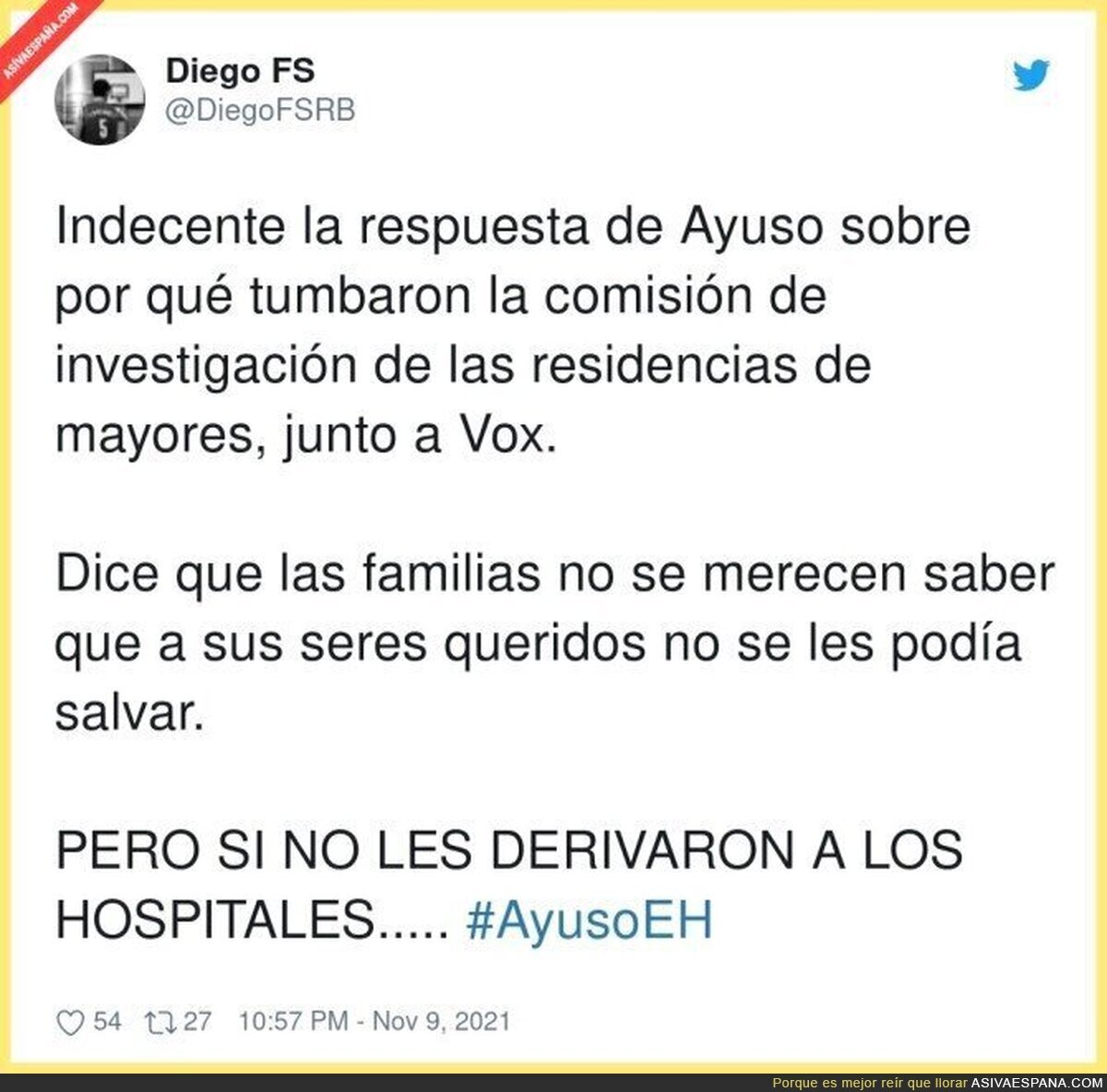 Es indignante escuchar hablar a Isabel Díaz Ayuso