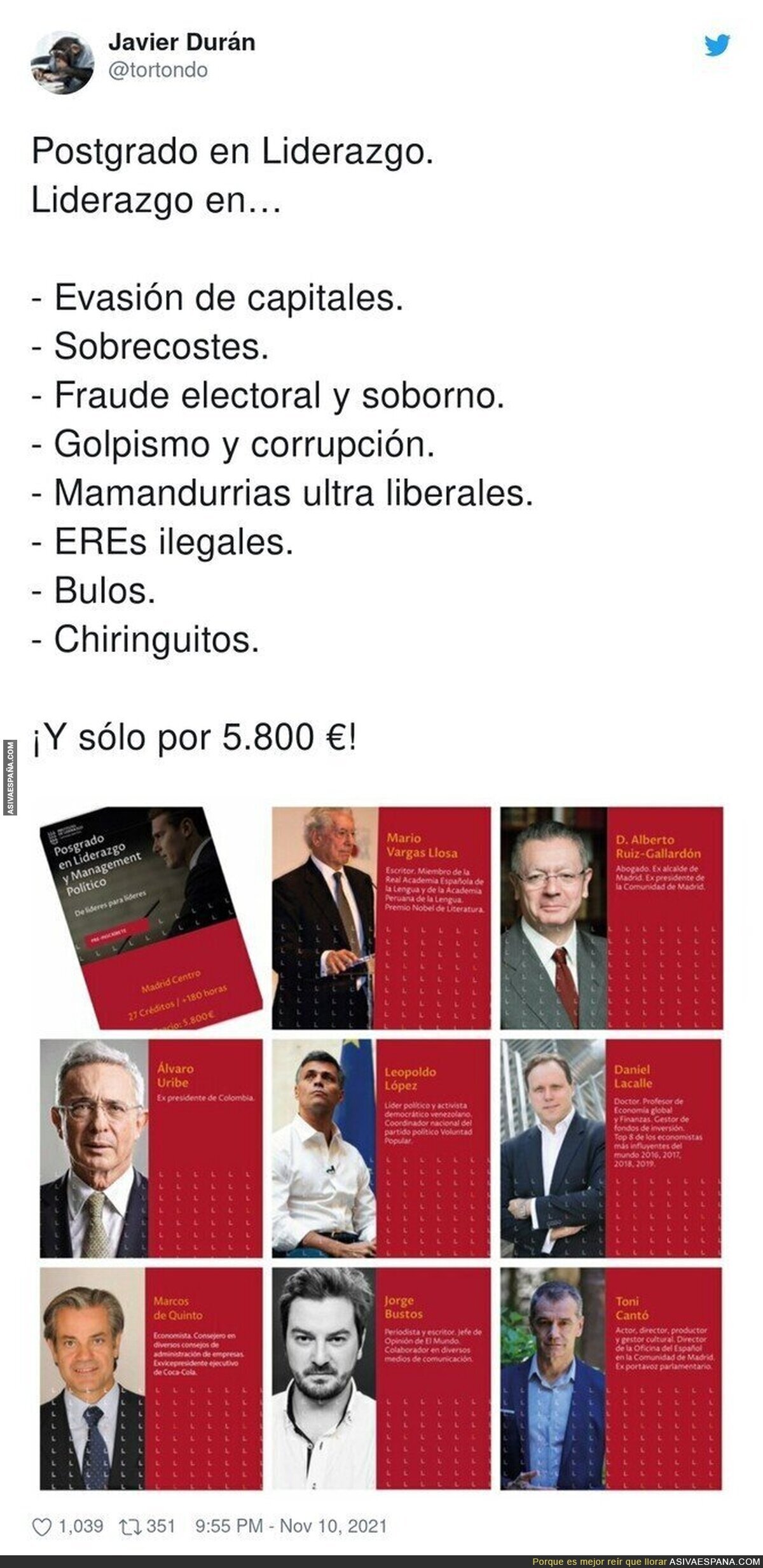 ¿Pero quién tiene 5.800€ de sobra para apuntarse a algo así?