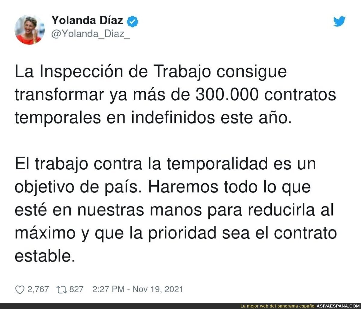 Sigue el gran trabajo de Yolanda Díaz