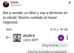 Cuidado con vender seg&uacute;n que cosas por internet si te toca un comprador as&iacute;