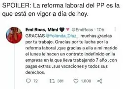 Gracias al PP su marido tiene contrato indefinido