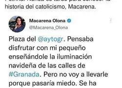 El rid&iacute;culo monumental de Macarena Olona tras ver estas esculturas cat&oacute;licas por Granada con la cruz invertida
