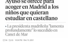 &iexcl;Gracias Ayuso por salvar el castellano!