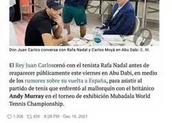 Rafa Nadal es c&oacute;mplice por reunirse con &eacute;l